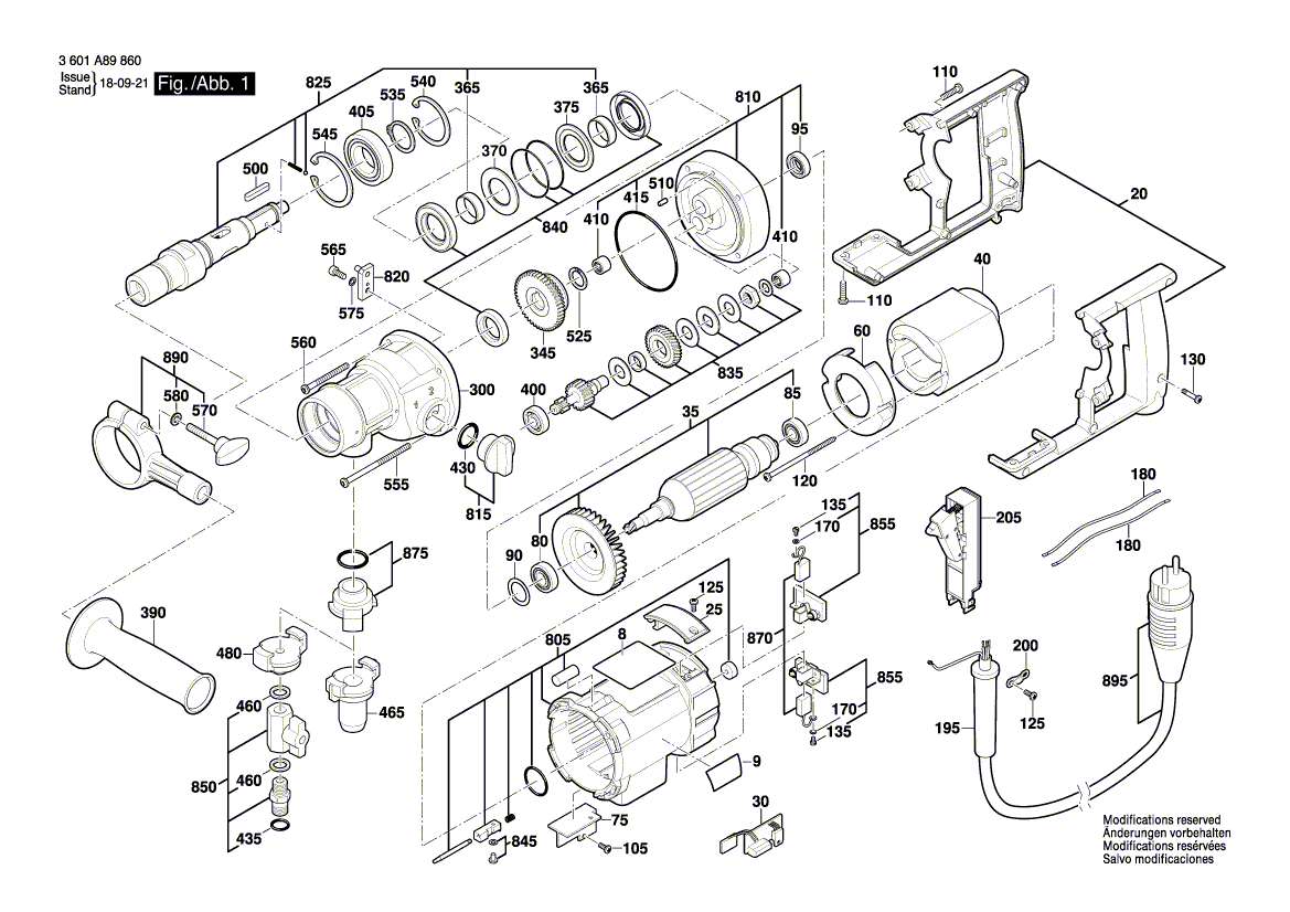 Neues echtes Bosch 1600A004Z3 Stromversorgungskabel