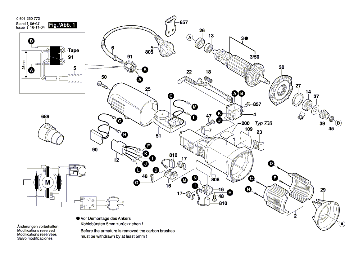 Nieuwe echte Bosch 2602026115 Besturingshendel