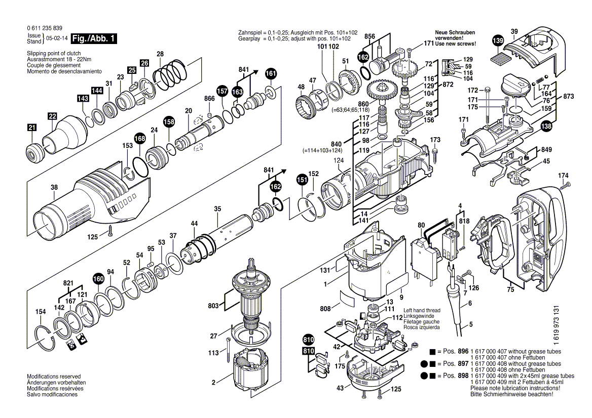 Nouveau véritable Bosch 1614610010 Spring de compression