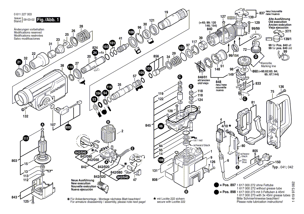 Nieuwe echte Bosch 1610913011 naaldroller-assemblage