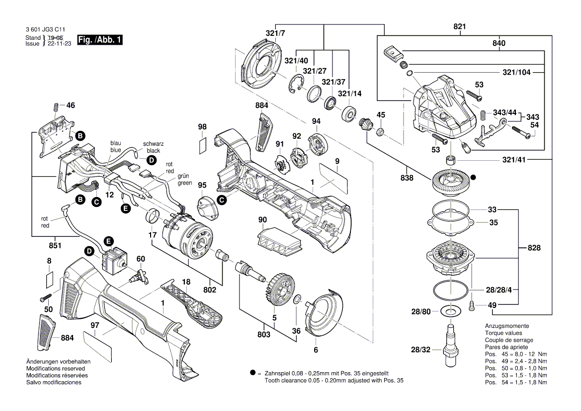 New Genuine Bosch 1607000CA6 Gear Housing