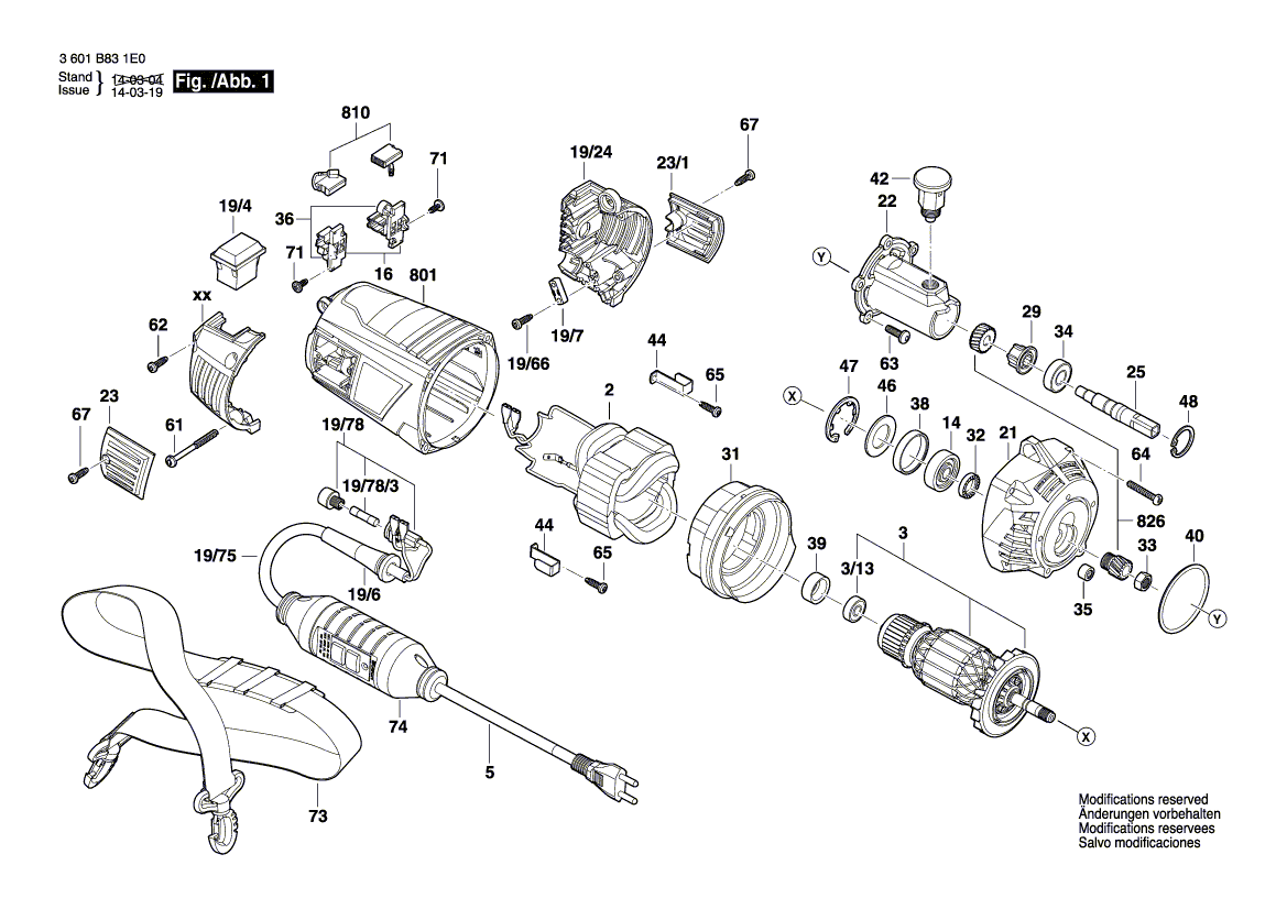 Ny äkta Bosch F000617074 Bevel Gear Set