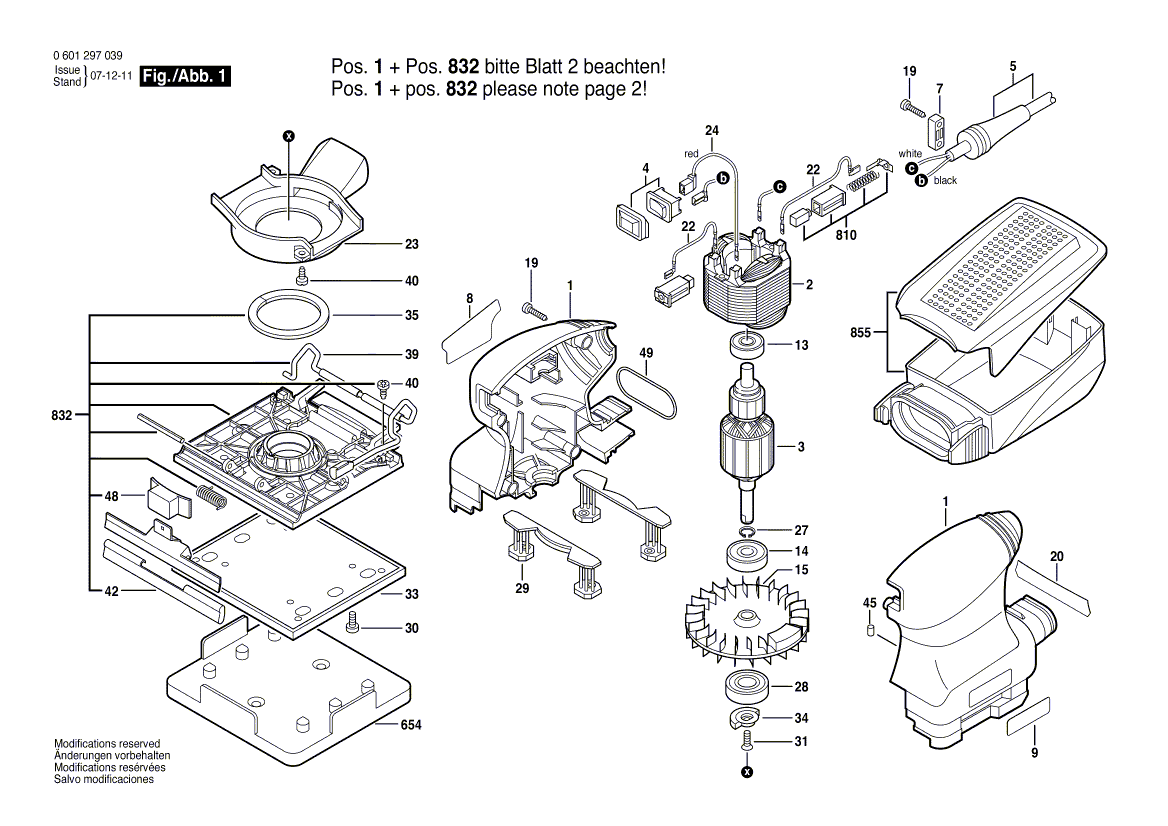 Ny ekte Bosch 2610919914 Advarselsetikett