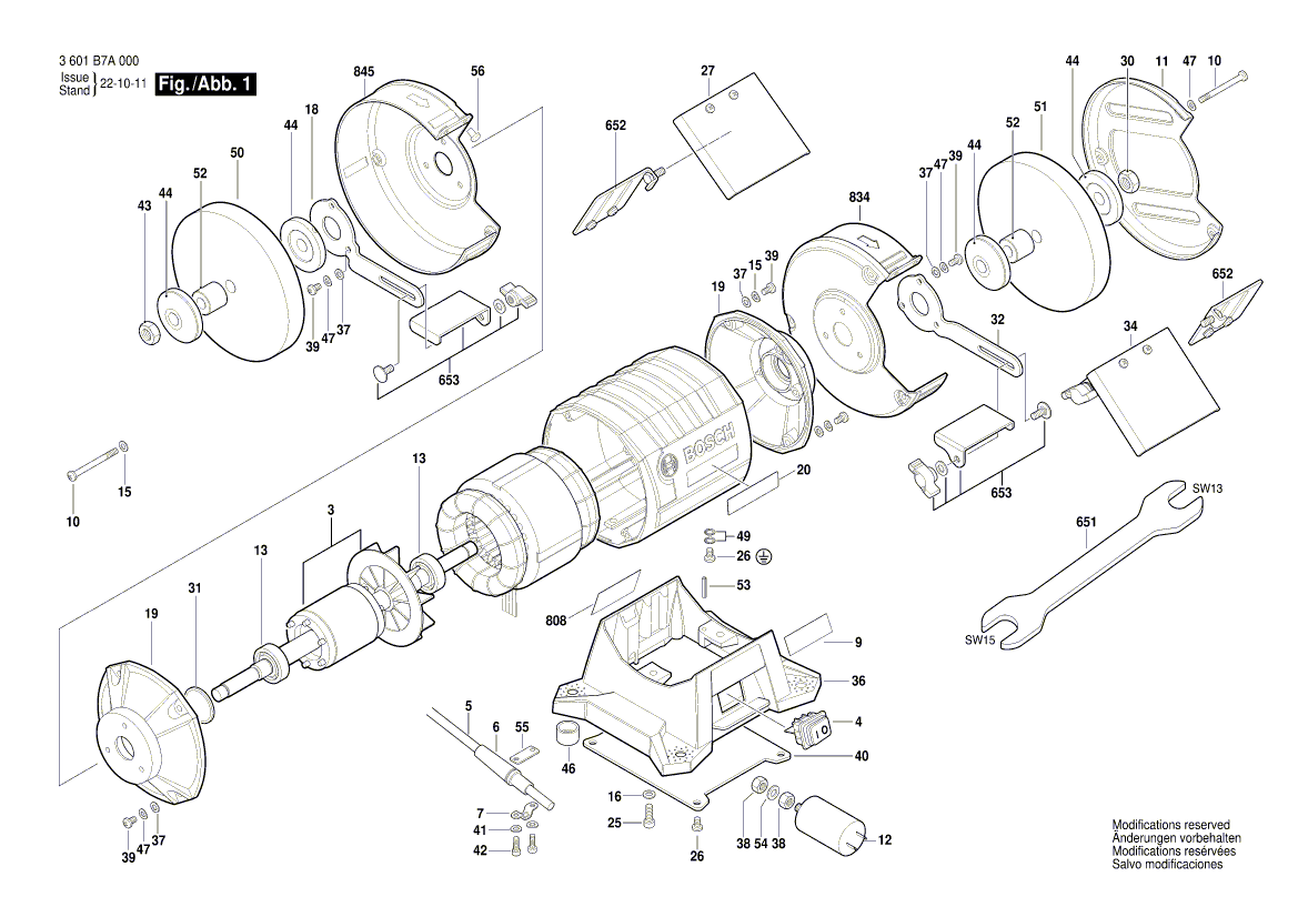 Nouveau véritable Bosch 1619pa2104 Garde latérale