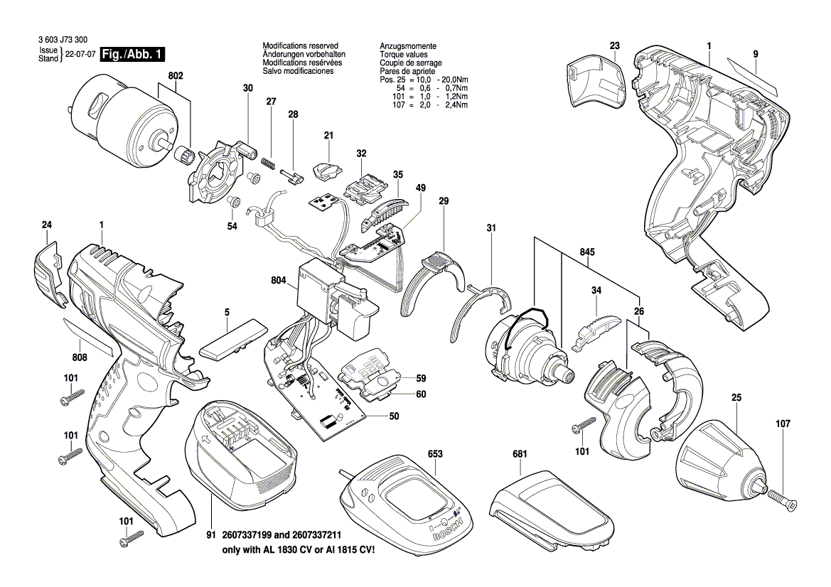 Ny äkta Bosch 1600A004BR elektronisk montering