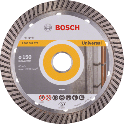 Nieuwe echte Bosch 2608602673 beste voor universele turbo diamant snijschijf voor