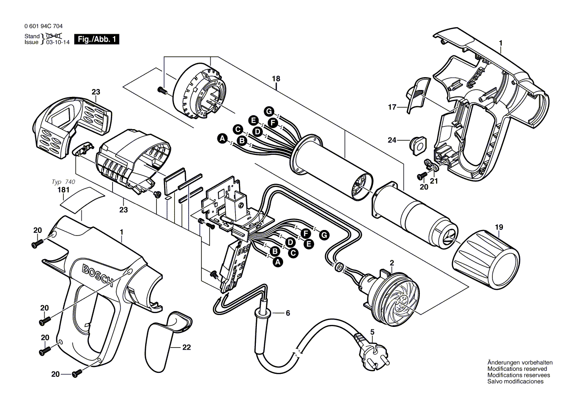 Neues echtes Bosch 1609203N25 Stromversorgungskabel