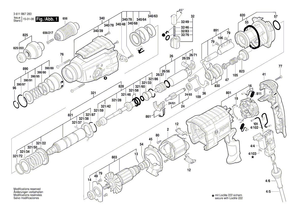 Nouvelle brise intermédiaire Bosch 16170006BT