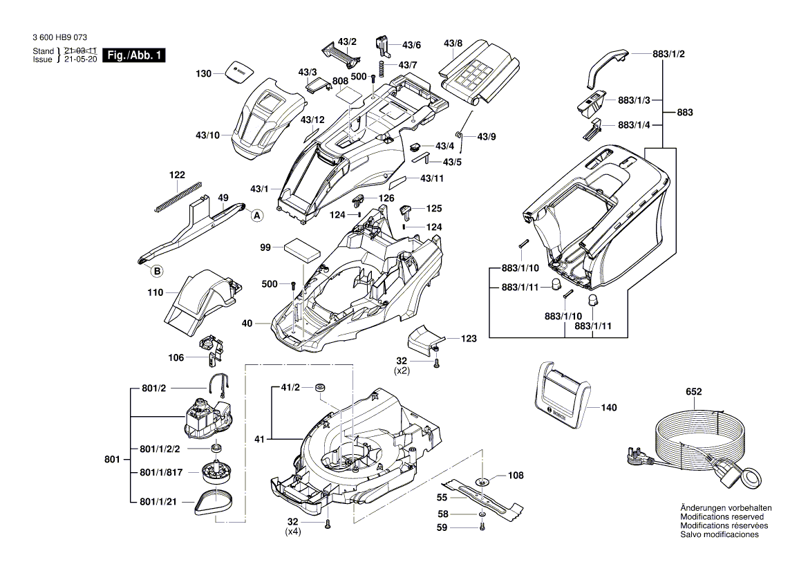 Ny ekte Bosch F016105105 motor