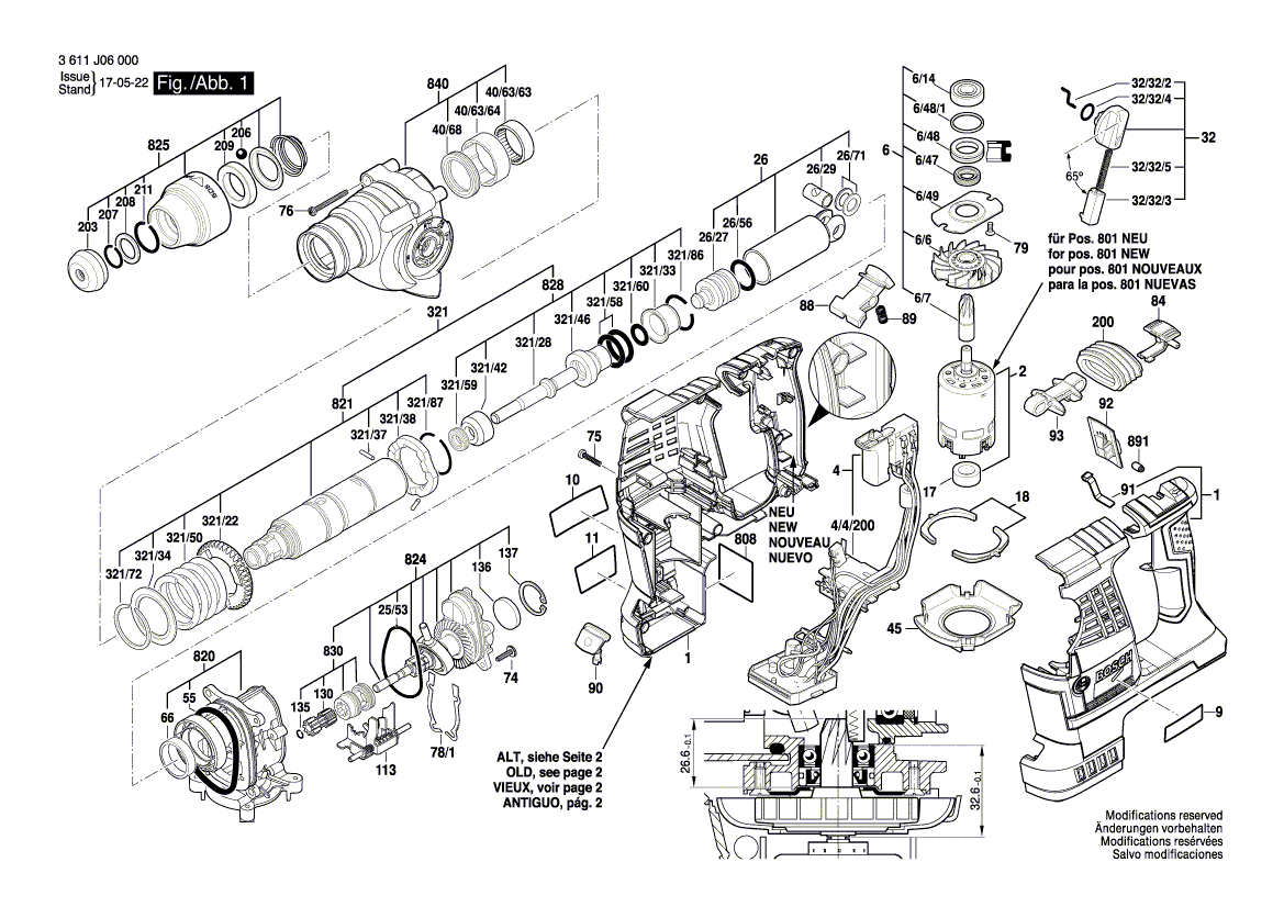 Neuer Original-Schlagbolzen von Bosch 1617000697