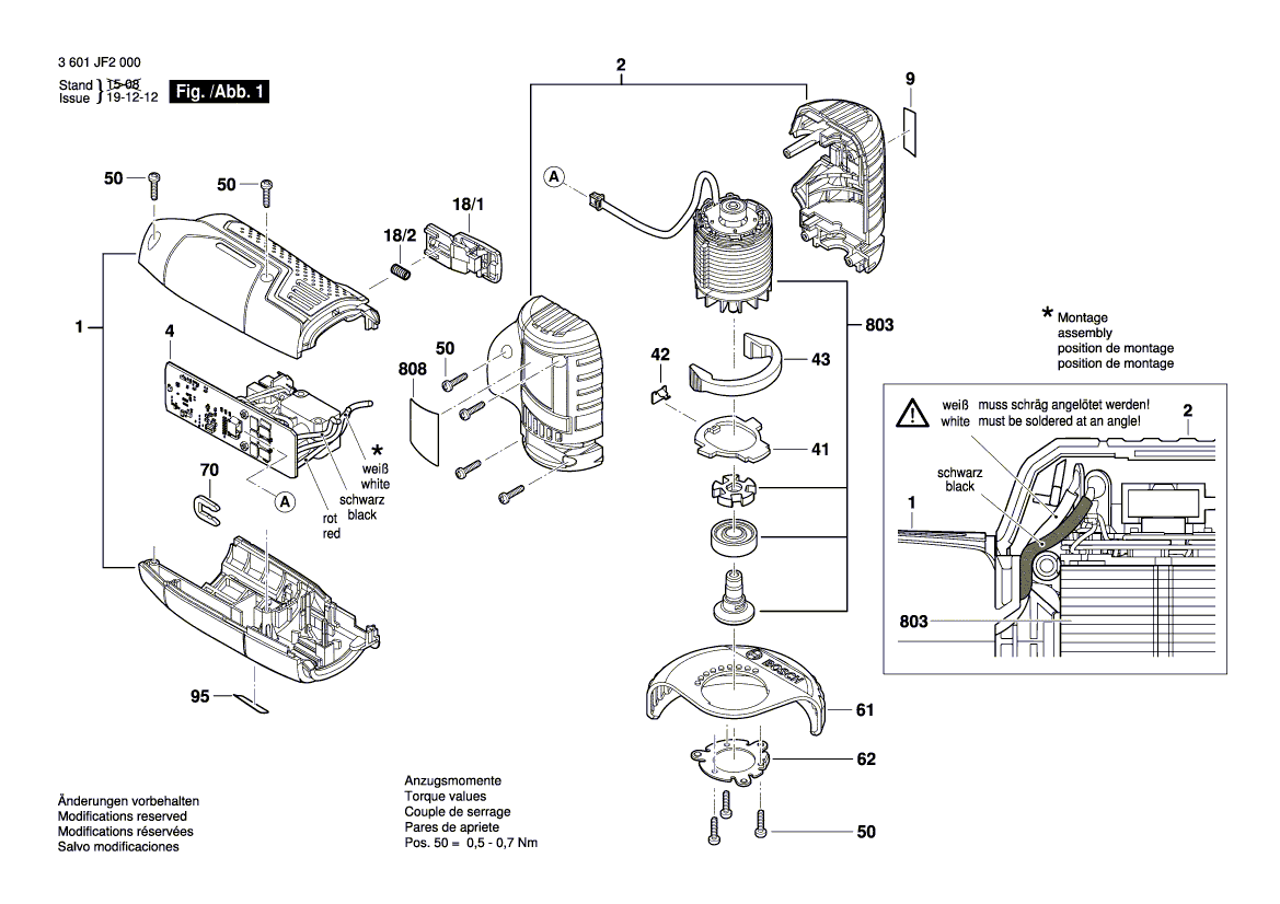 Neues Original-Motor-Ersatzteilset 1600A00DC1 von Bosch