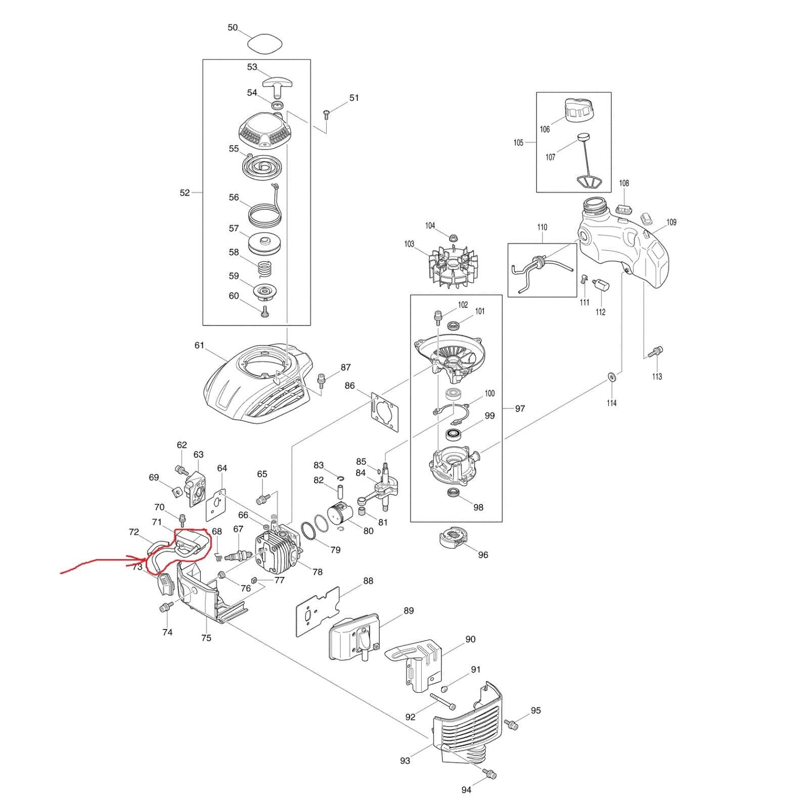 Neue Original Makita 168684-1 Zündspule für H5000W EH6000W EH7500W EH7500S