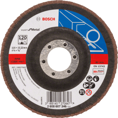 Nouveau véritable Bosch 2608607346 Expert X551 pour les disques à volets en métal, version angulaire