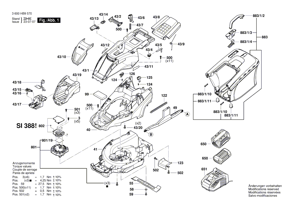 Neues echtes Bosch F016L90981 Mäherdeck