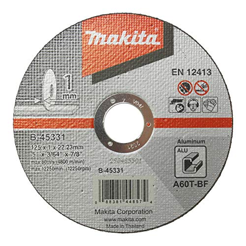 New Genuine Makita B-45331 Cutting Wheel 125x1mm A60T-BF, Aluminium