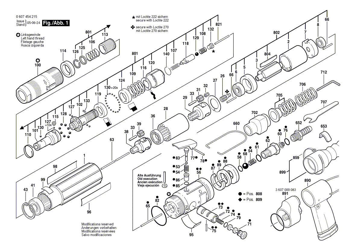 Nouveau véritable Bosch 3607031421 Assemblage de pièces de service