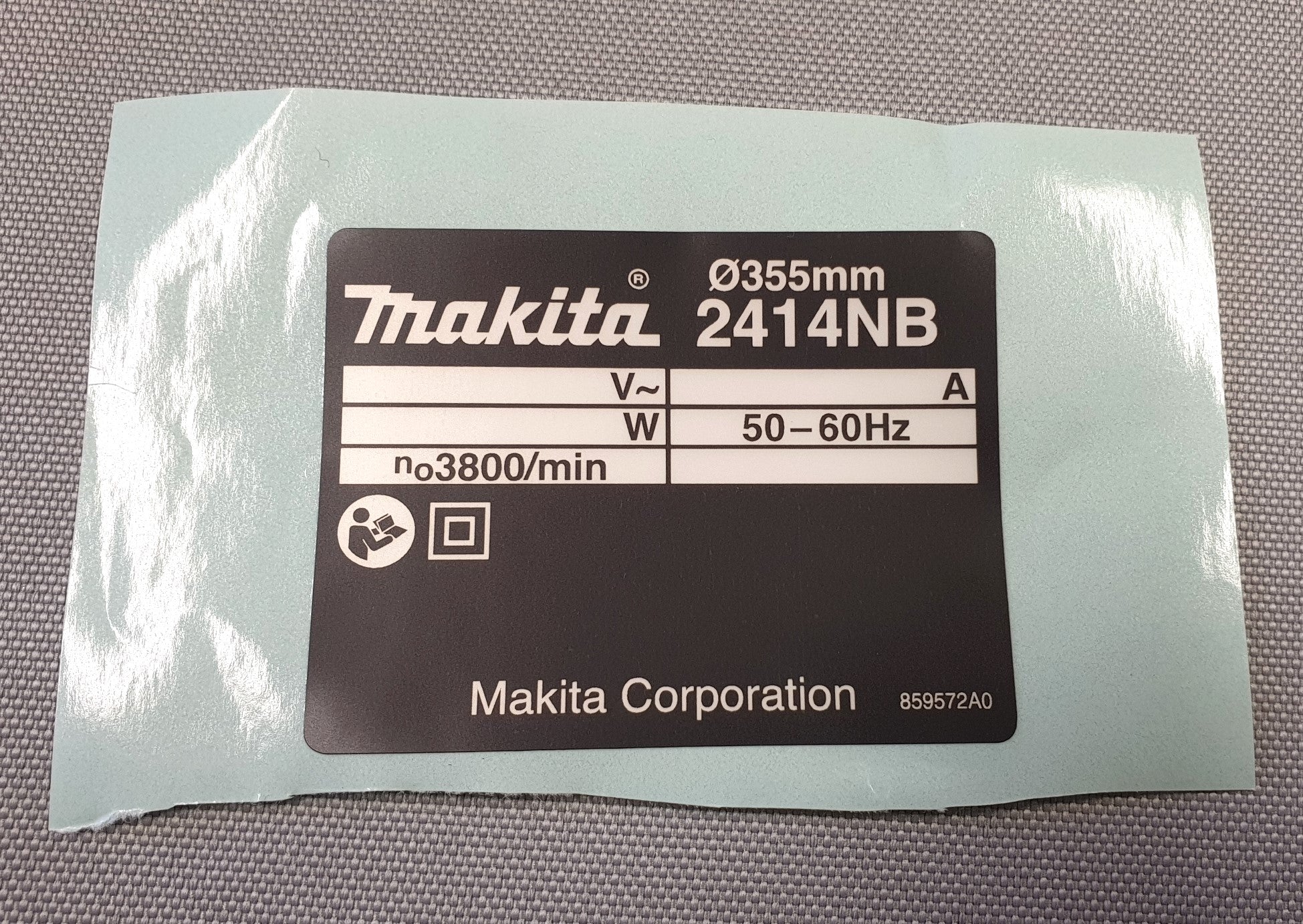 Ny äkta Makita 859572-0 Namnplatta 2414NB