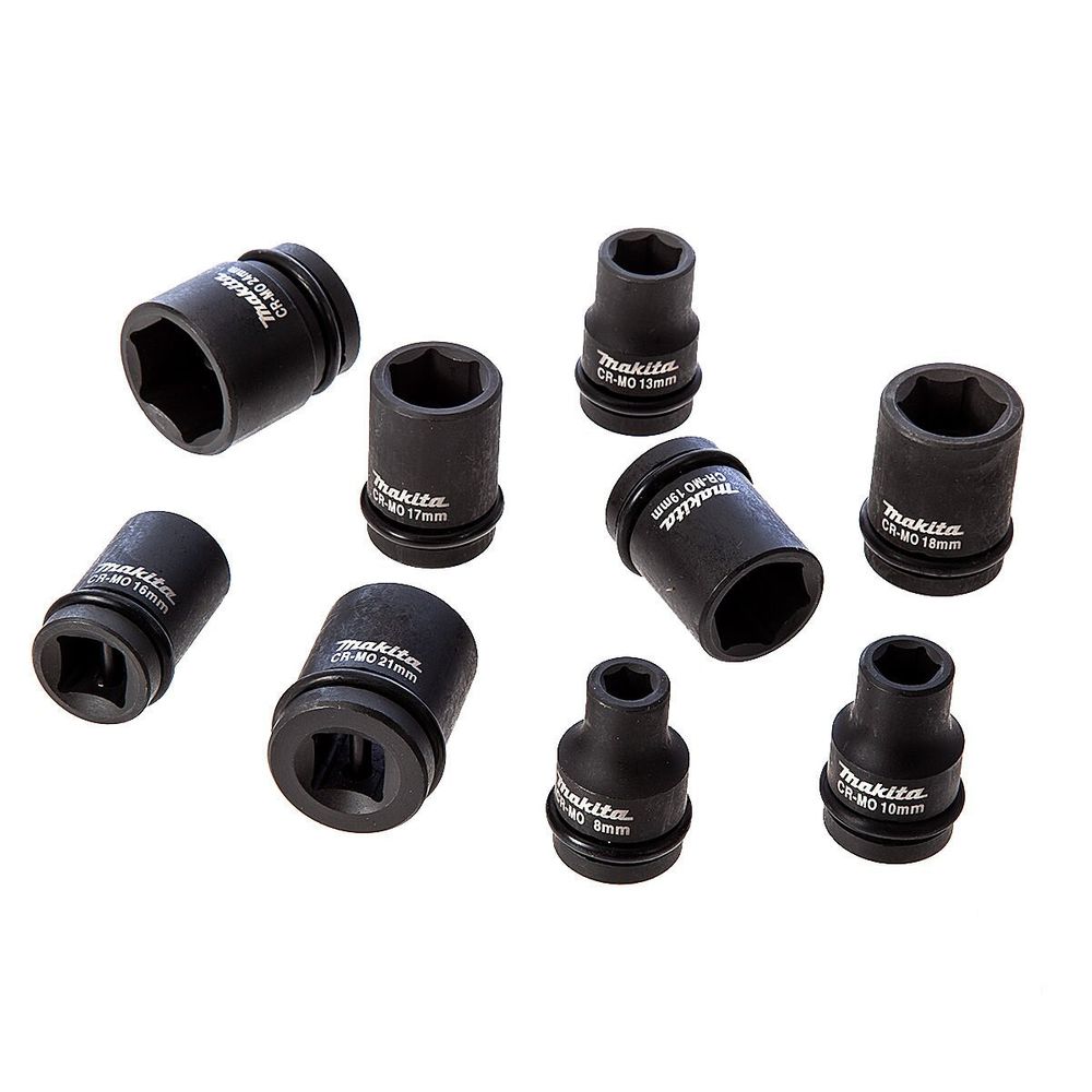 Nieuwe echte Makita D-41517 Impact Socket Set 9 stuks 1/2 "