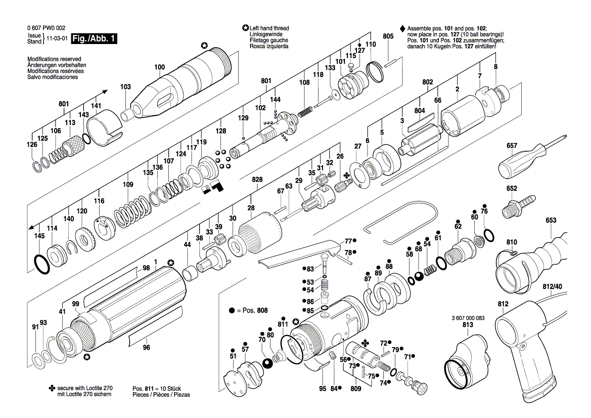 Nouveau véritable Bosch 3607031351 Poignée auxiliaire