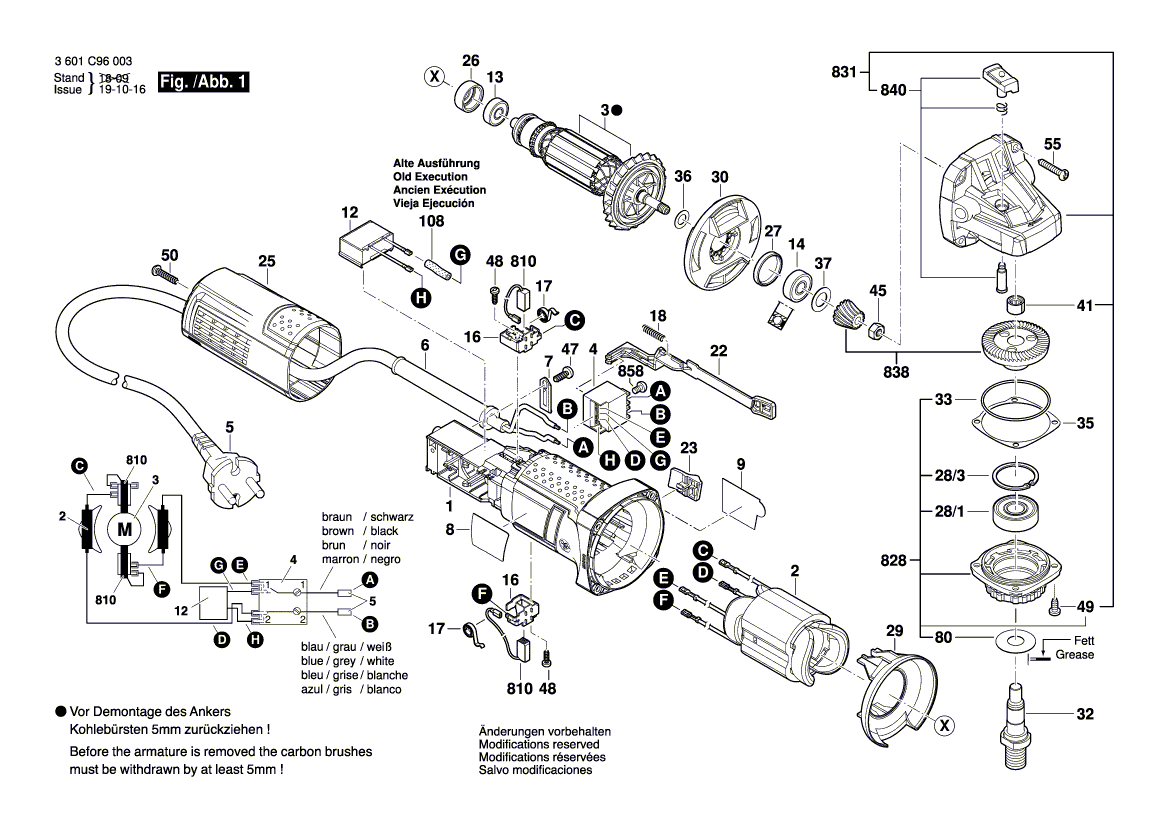 Nouveau véritable bosch 1619p07451 Bride de roulement