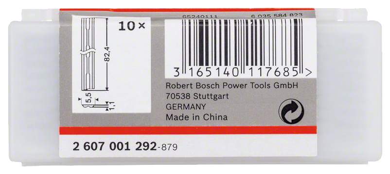 New Genuine Bosch 2607001292 Carbide Reversible Planer Knife 82 mm