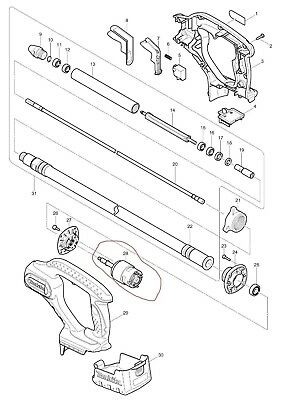 Ny äkta Makita 629497-0 DC Motor DVR450 BVR350/450/850