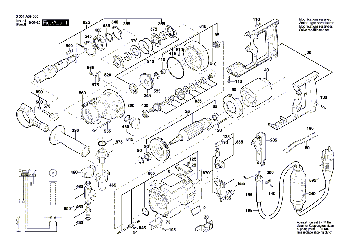 Neues originales Bosch 160701417L Kohlebürsten-Set 