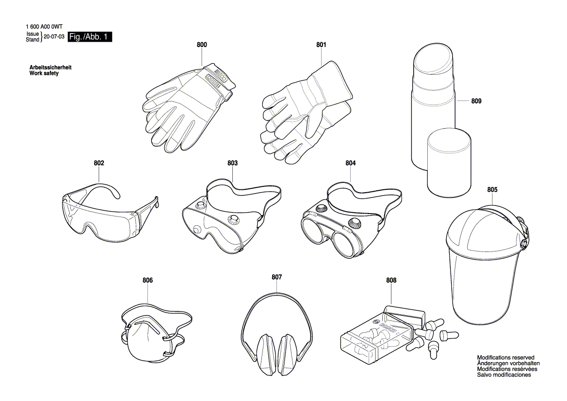 Neuer Original-Handschuh von Bosch F016104207