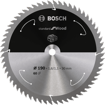 Nouveau véritable bosch 2608837711 Standard pour la lame de scie circulaire en bois pour sans fil sans fil