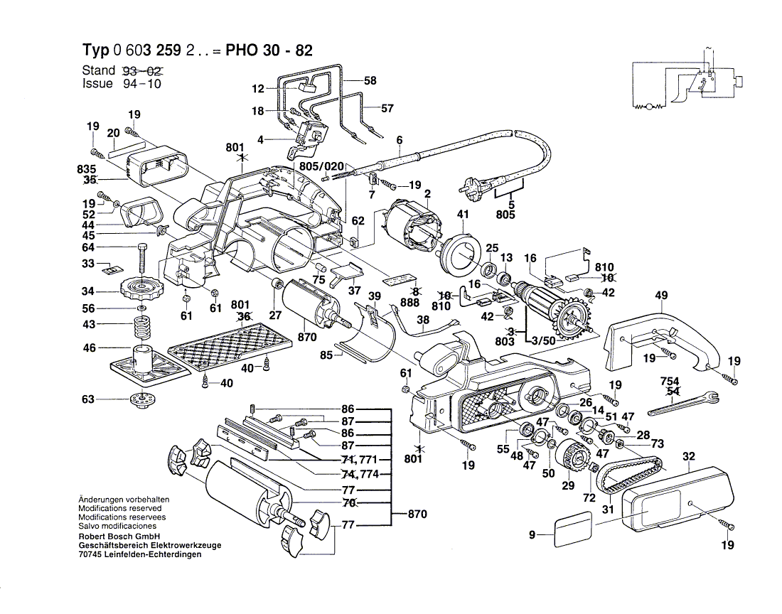 Nieuwe echte Bosch 3601320001 AANPASSING SLIDE