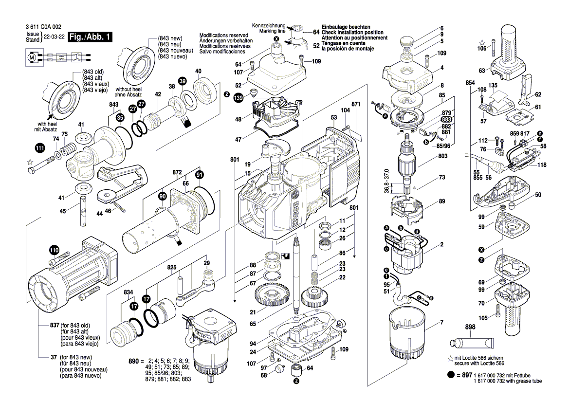 Nouveau véritable Bosch 1612026153 Pouloir de commutation