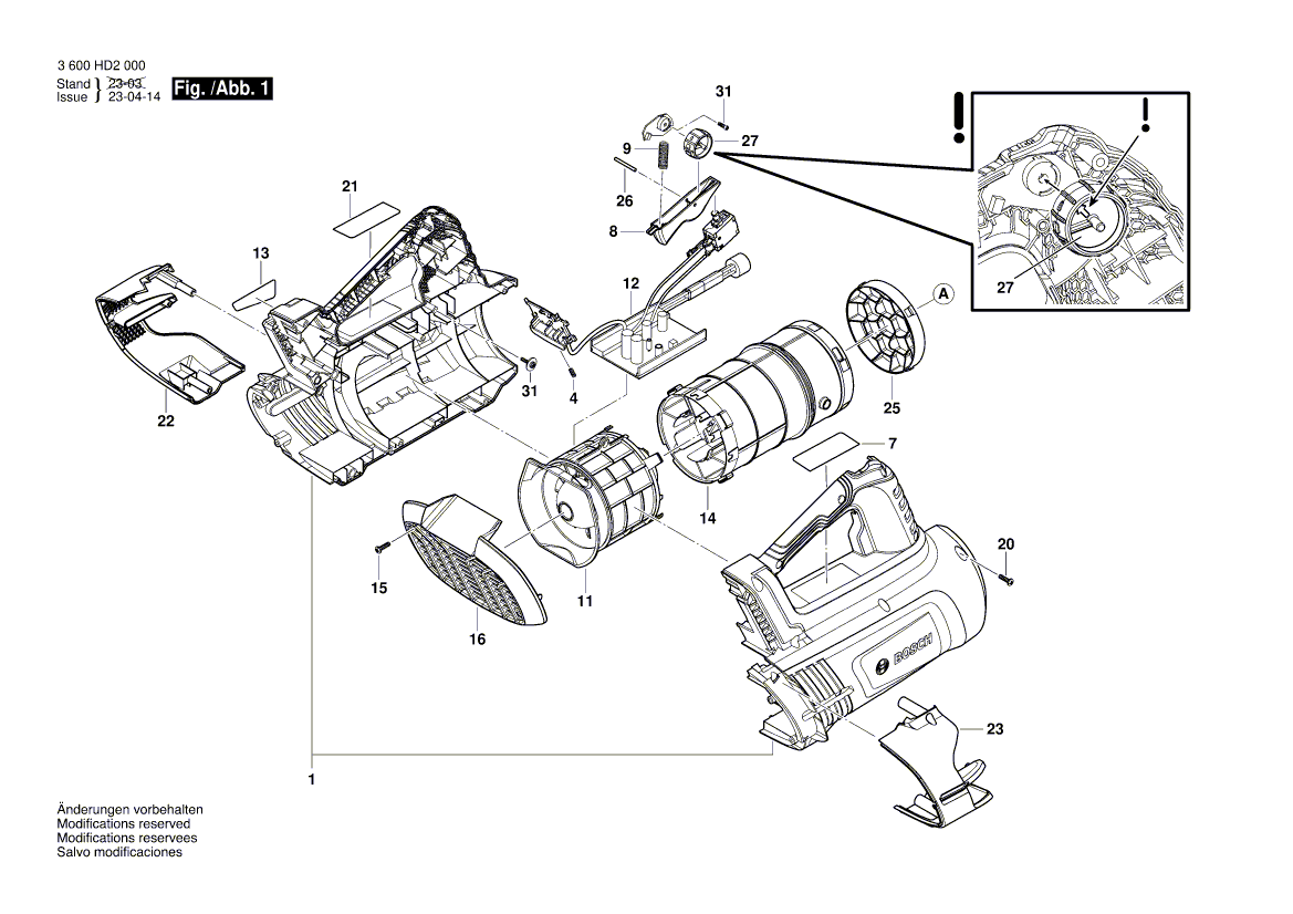 New Genuine Bosch F016L79136 Motor Housing