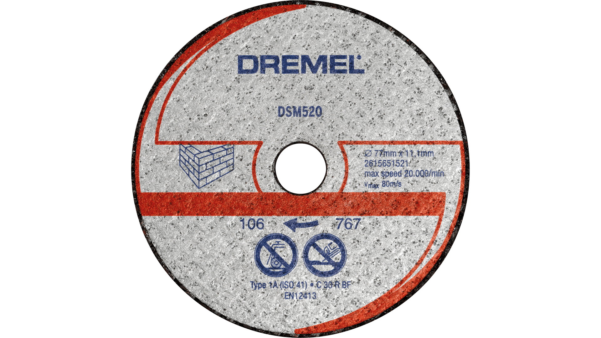 Ny ekte Dremel 2615S520JB ® DSM20 MASONRY Cutting Wheel (DSM520)