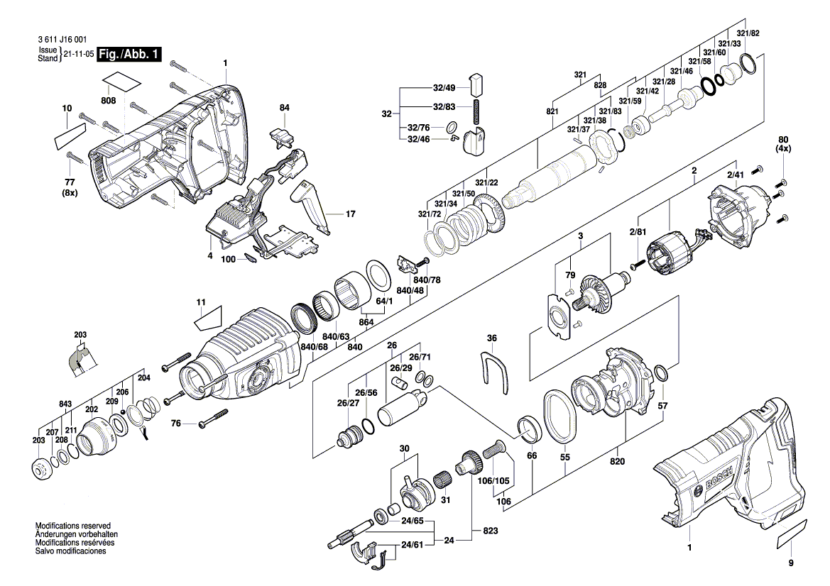 Neues echtes Bosch 1600A007JW Zylindrische Ausrüstung