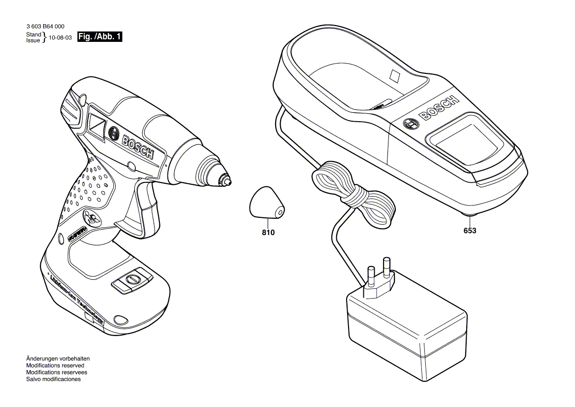 Neue echte Bosch 1600A000K1 -Kappe