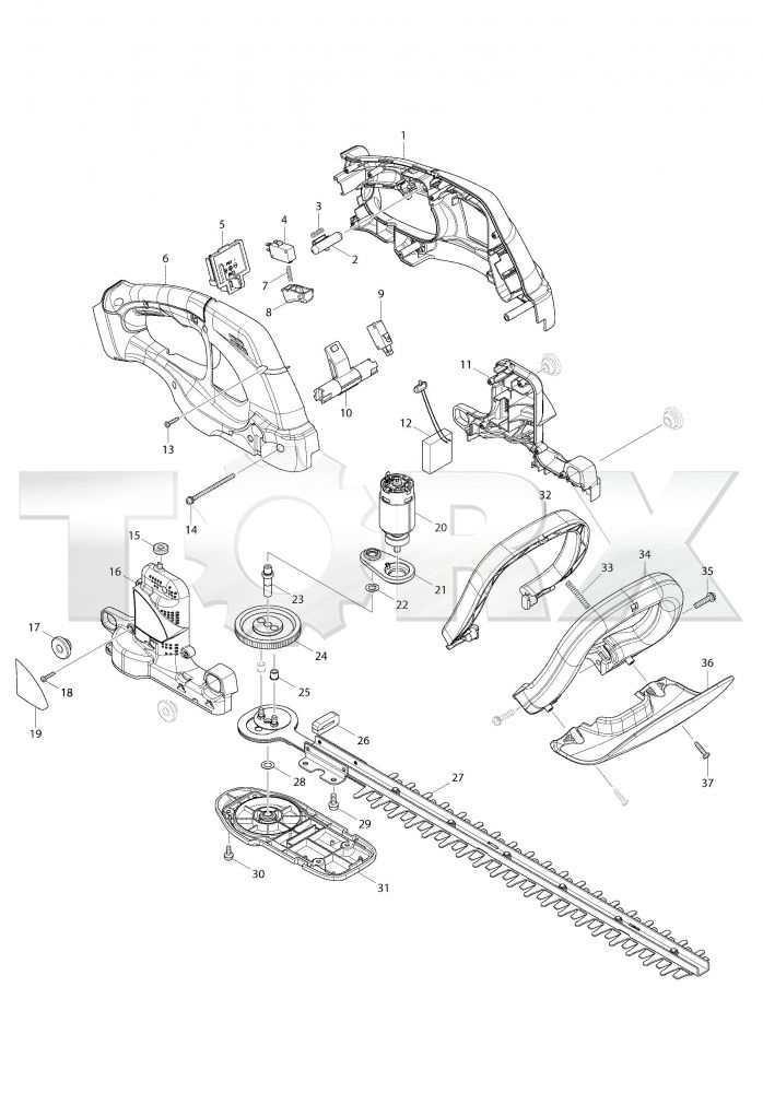 Uusi aito Makita 629928-9 -moottori 14,4 V BUH481 BUH521