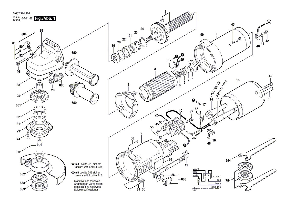 Nouveau véritable Bosch 1607000891 Pin de détente