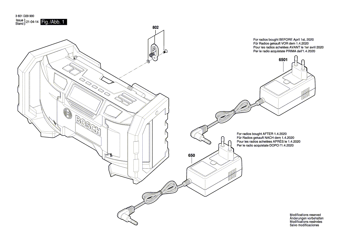 Neue echte Bosch 1600a0018m Batterieschutzabdeckung