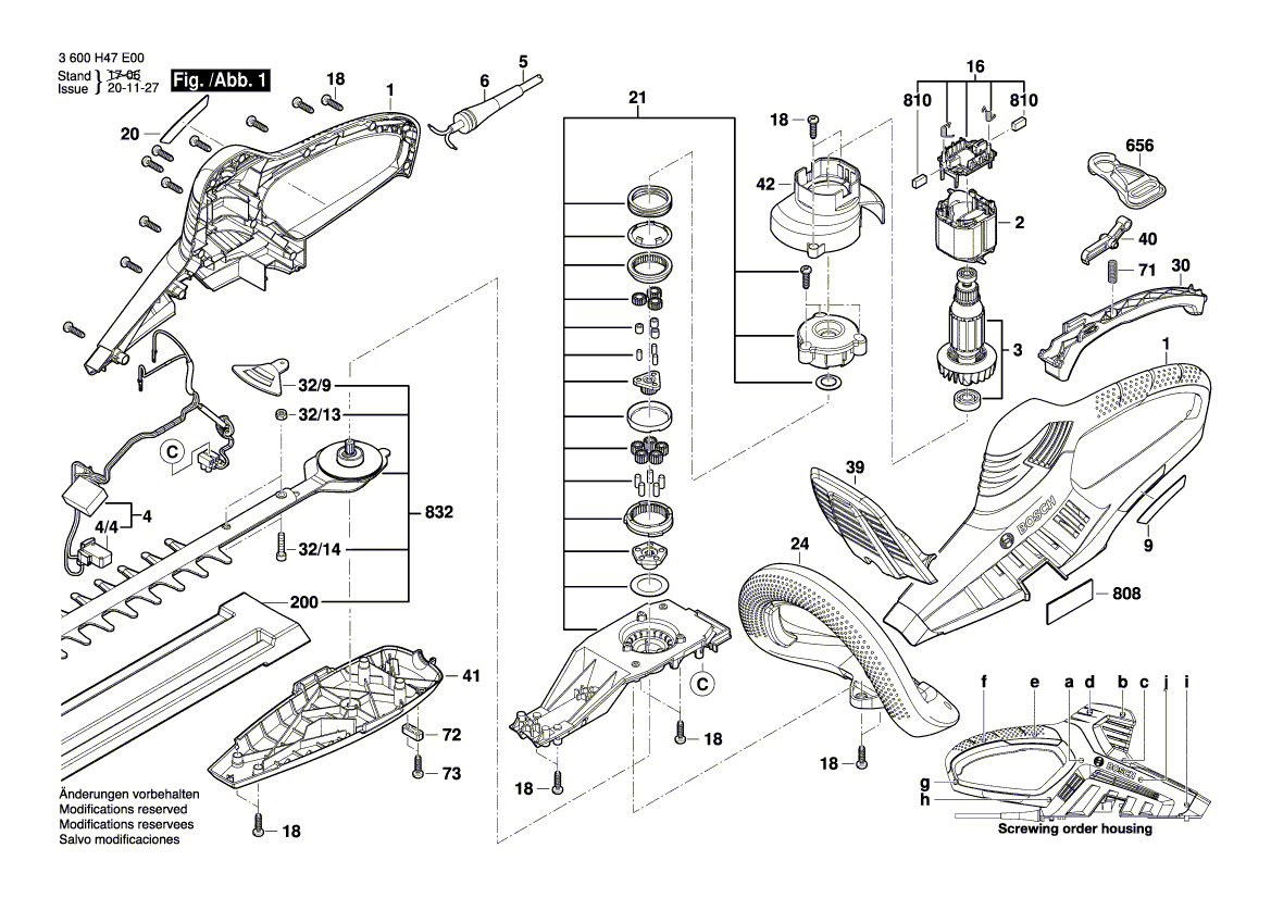 Ny ekte Bosch 160111A4CX -typeskilt