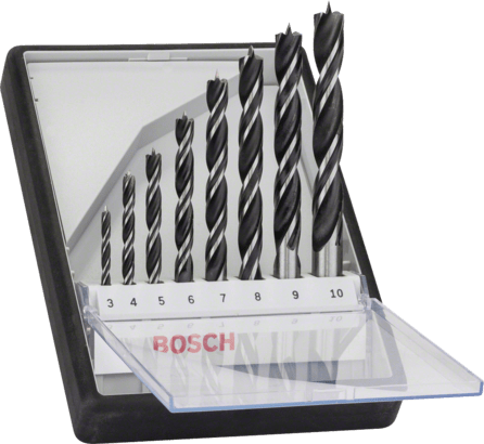 Uusi aito Bosch 2607010533 Brad Point Drill Bit Set, 7-osainen kierto