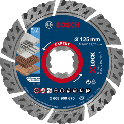 New Genuine Bosch 2608900670 EXPERT MultiMaterial X-LOCK Discs