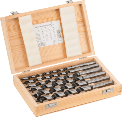 New Genuine Bosch 2607019322 Spur Auger Bit Set, Hex Shank, 6-piece For rotary