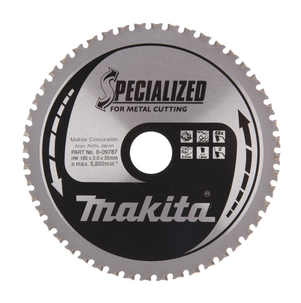 Ny äkta Makita B-09787 Circular Saw Blade HM 185 x 30 x 2,0mm 0 ° T48