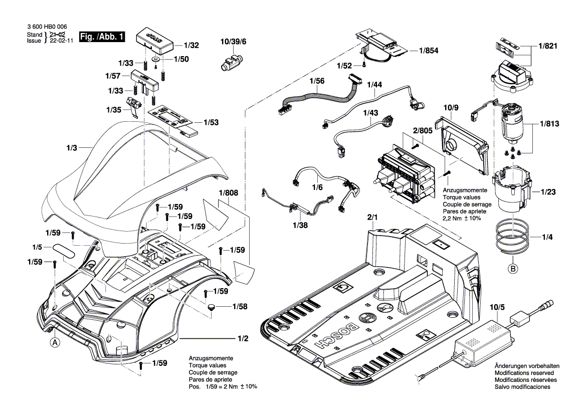 New Genuine Bosch 1600A020MZ Printed-Board Assembly