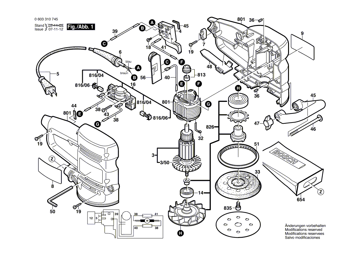 Новая подлинная секция корпуса Bosch 2605104800