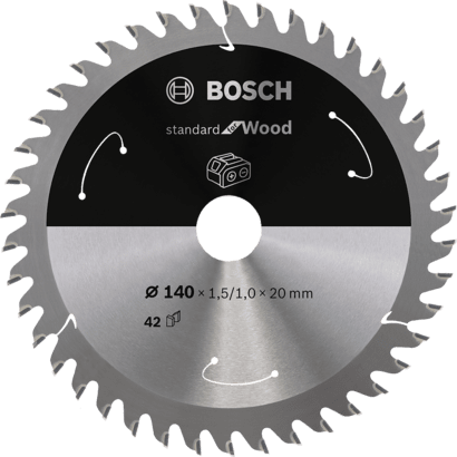 Новый оригинальный Bosch 2608837672 Standard для дисковой пилы по дереву для аккумуляторной батареи