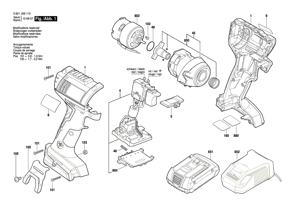 Neuer Original-Gleichstrommotor 2609199421 von Bosch