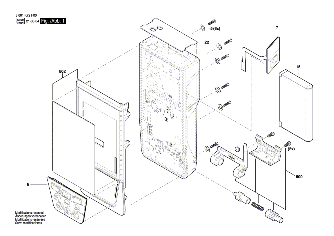 New Genuine Bosch 1600A00H3A Keyboard