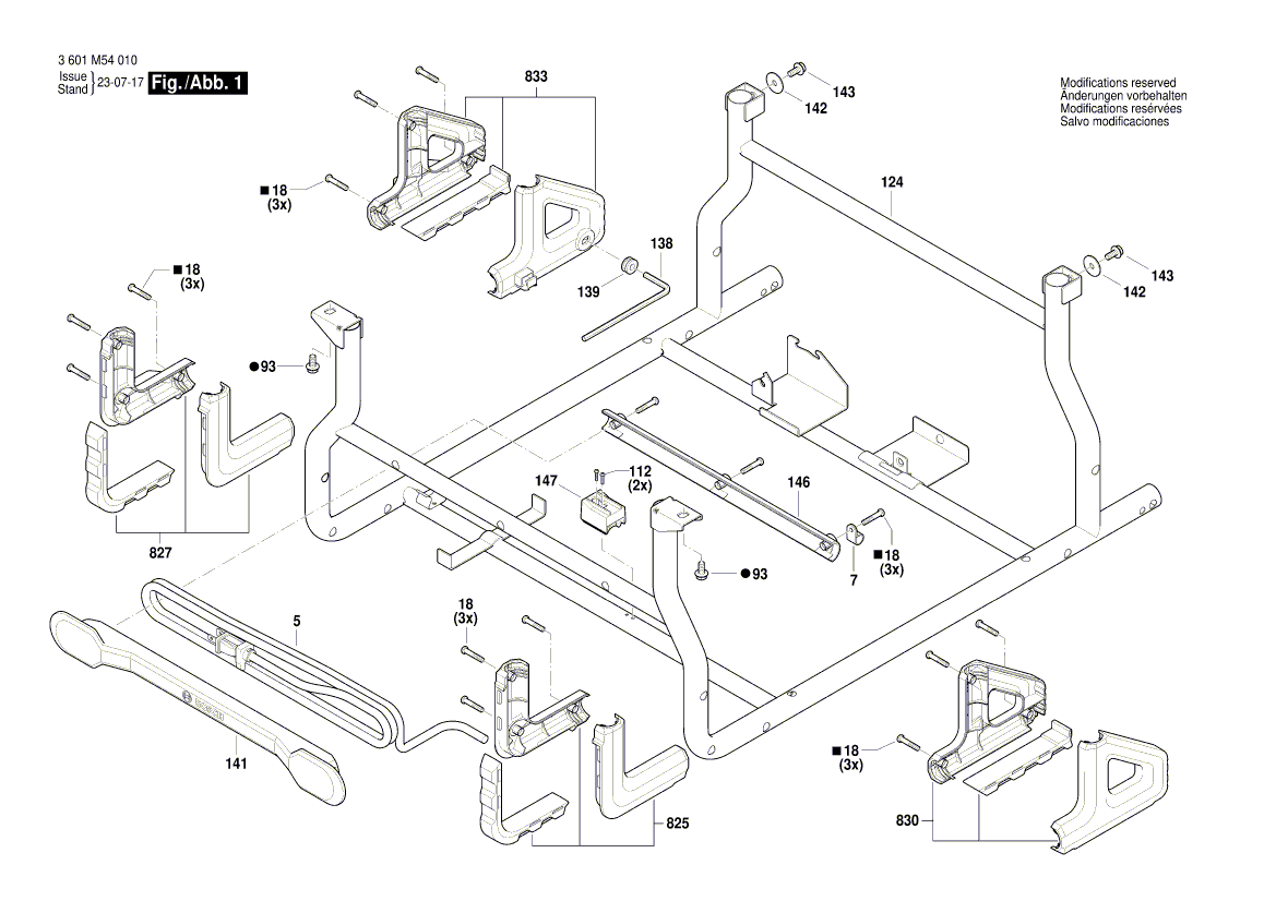 Ny ekte Bosch 1600A00J3E -skrue