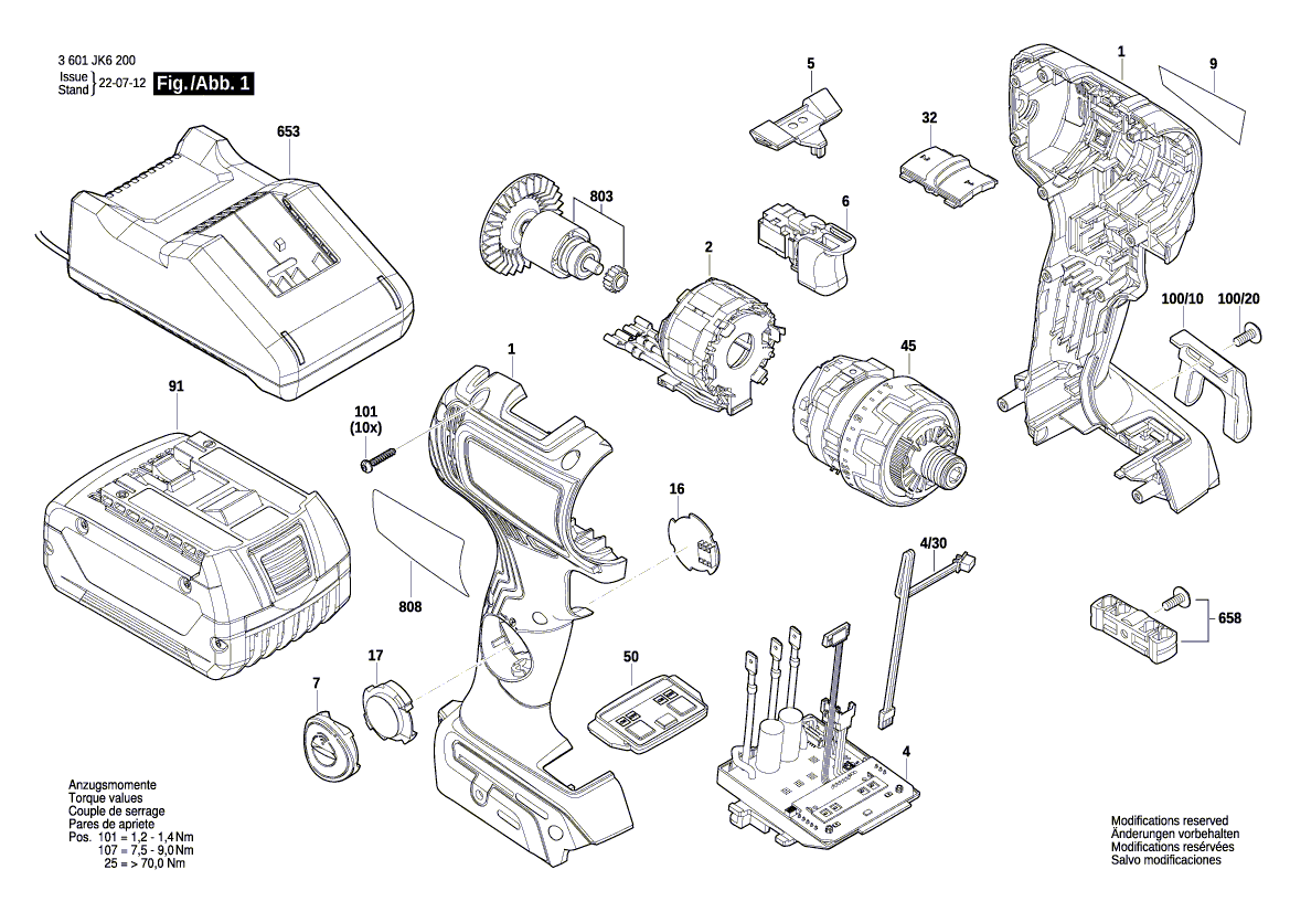 Nouvelle boîte de vitesses authentique Bosch 1600A00J5S